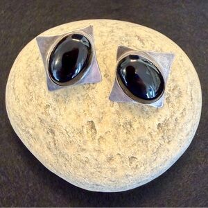 Sterling Silver & Black Onyx Earrings